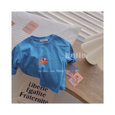 China Wholesale Cotton Children's Breathable T-shirt 2022 Soft Spring Children Clothing Cartoon Long Sleeve Designers Children Kids Clothes for sale