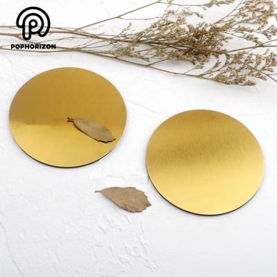 China Pophorizon Viable Gold Plated Coaster Without Logo Custom Design for sale