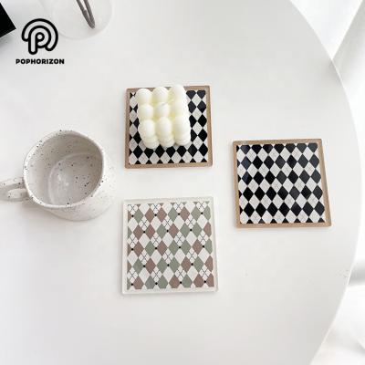 China Viable Classic Design Fashion Acrylic Pophorizon Coaster Teacup Coasters for sale