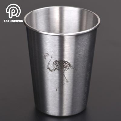 China Sustainable Pophorizon Brushed Stainless Steel Mug 500ml Drinkware Tableware for sale