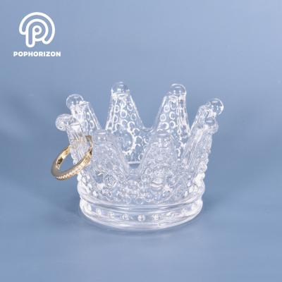 China Crown Home Jewelry Box Pophorizon Decoration Cheap Glass Candle Holder for sale