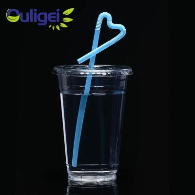 China Disposable Eco Friendly 100% Biodegradable Compostable PLA Juice Clear Transparent Cold Drink Cup for sale