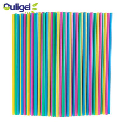 China Disposable Eco Friendly Customizable Compostable Biodegradable PLA Plastic Color Straws For Coffee Drink for sale