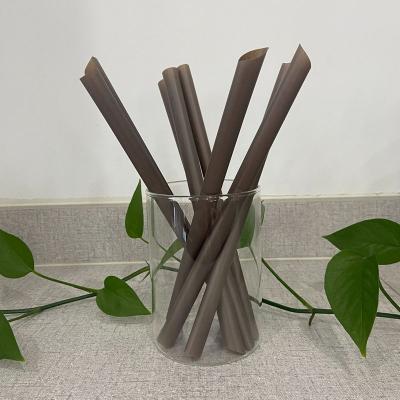 China Beverage Drinking Wholesale Compostable coffee grounds straw biodegradable coffee bean ground straws for sale