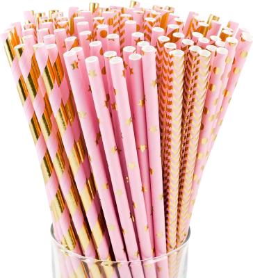 China Paper Wholesale Eco Friendly Disposable Kraft Paper Straw Biodegradable Bubble Tea Paper Straw Individually Wrapped for sale