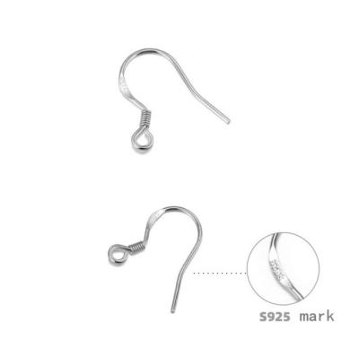 China Wholesale 0.6mm silve S925 sterling silver S925 earring hooks earring accessories for handmade for sale