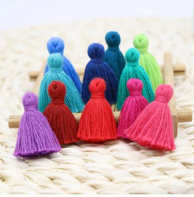 China Wholesale Attractive 3cm Mini Decoration Pompom Tassel For Blouses Cotton Tassel Clothing Tassel Fringe for sale