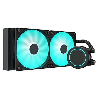 China 240 CPU Water Cooler Copper Radiator Accept 12600K 115X /2700/3600/5950X CPU Radiator Cooling With Liquid Cooler Fan CPU Cooler RGB for sale