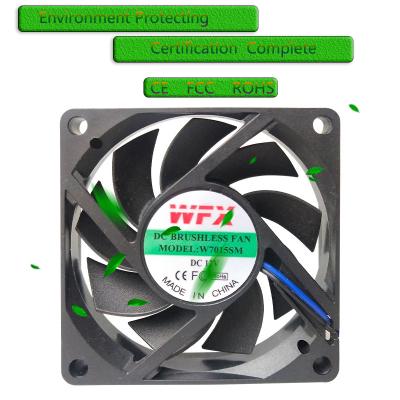 China Computer Case OEM Factory Custom 70mm DC 12v Fan CPU Cooler 12v 24v 70x70x15mm DC Brush Less Fan Cooling For Industry for sale