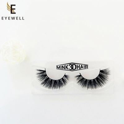 China 100% Natural Soft Black Color Mink Fur 3d Mink Eyelashes for sale