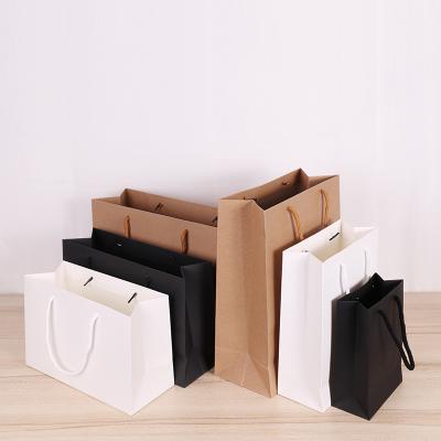 China Recycled Materials Business Gift Paper Bags Business Brown Kraft Paper Bag With Handles for sale