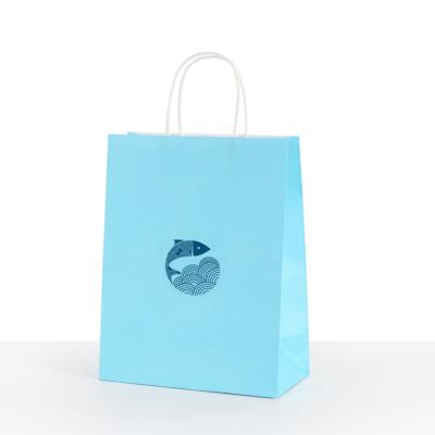 China Recyclable Gift Bag Tote Stain Paper Tote Bag Custom Baking Bag Clothing Handbag Custom Logo for sale