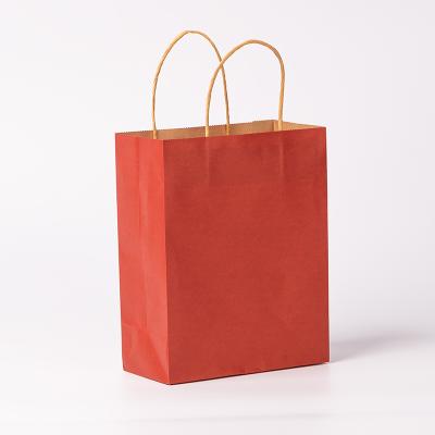 China Recycled Materials Huge Bulk, Eco-Friendly, Up-To-Date, Sturdy Paper Bags With Red Wine Printing for sale