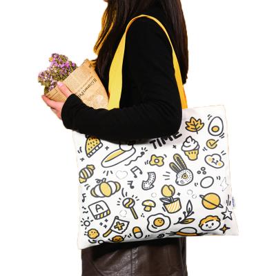 China Wholesale Cotton Tote Bag Reusable Shopping Bag Cotton Stain Good Time Canvas Bag for sale