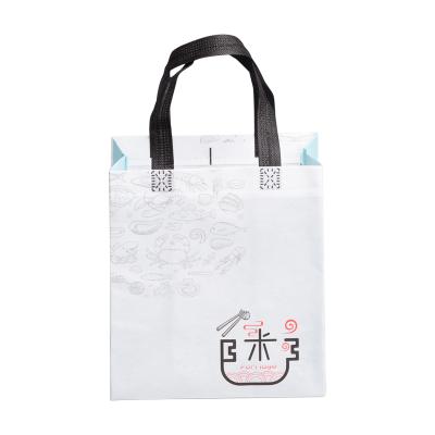 China Recyclable Non-woven Custom Tote Bag Food Stain Bag Custom Color Coffee Shop Handbag Tote Bag for sale