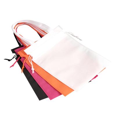 China Customized Folding Hand Strap Pouch Portable Paper Bag for sale