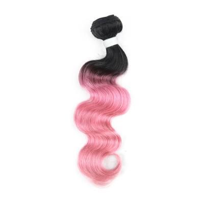 China 100% Body Wave Brazilian Remy Human Hair Weave Hot Selling Pink Hair, Brazilian Ombre Hair Weave Pink for sale