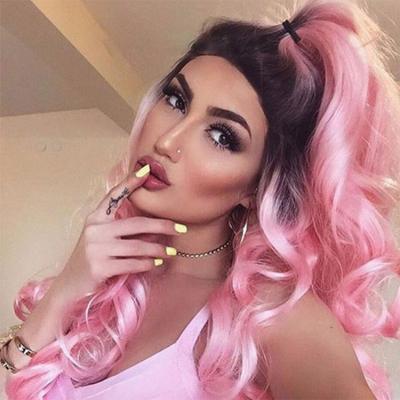 China Body Wave Natural Color Pink Hair Weave , Pink Hair Weave Bundles for sale