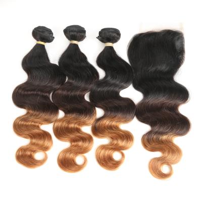 China Good Quality Brazilian Loose Wave Body Wave Hair Bundles 1B 4 30 Ombre Hair Extensions Remy Human Hair Weft for sale