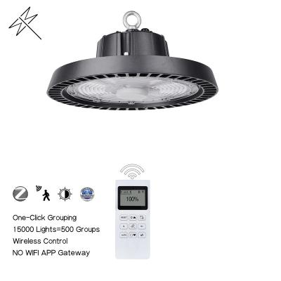 China Warehouse System 200w Intelligent Smart High Bay Led Lights 100w UFO Led High Bay Lighting Motion Sensor With Remote Control For Backyard for sale