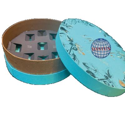 China Handmade Custom printing color round shape Paper gift set Box Cylinder chocolate box round packaging tube for sale