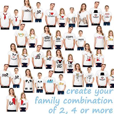 China Anti-Wrinkle MIDA Brand Sublimation Tees Beget Her Suits Mother Daughter Clothes Family T-shirt Designs for sale