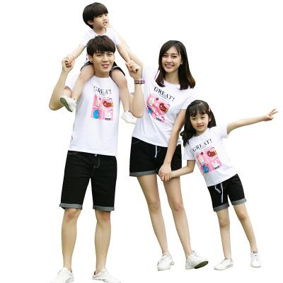 China Anti-Wrinkle MIDA Brand Sublimation Clothing Short Sleeves Father And Son Blank T-shirt Mother And Daughter Matching Family Clothing T-shirt for sale