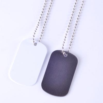 China Worldwide Stainless Steel Dog Tags Blank Pendant Necklace With Print Chain Logo for sale