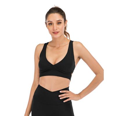 China Wholesale Breathable Custom Logo Printed Yoga Bra Fitness Top Sports High Quality Custom Logo Wear Women Sports Bra for sale