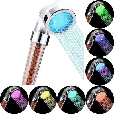 China With Diverter Quail Shower Head Qinmor Push Rain Filtered Vc Handheld Shower Head Combo Led Kit 3 Functions for sale