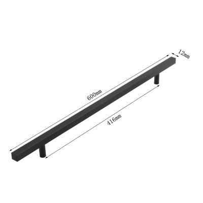 China Modern 8866 Pitch-Tier 416mm Furniture Aluminum Black Handles And Knobs Door Knocker Drawer Handles Furniture Handle for sale