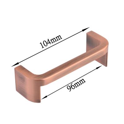 China 002 Modern Red Bronze Zinc Alloy Door Knocker Furniture Hardware Furniture Handle Pitch-Tier 96mm Manillas for sale