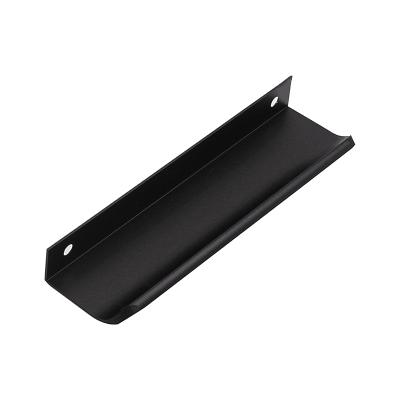 China Modern Aluminum Hidden Embedded Black Door Handle Cabinet Furniture Handle For Aluminum Profile for sale