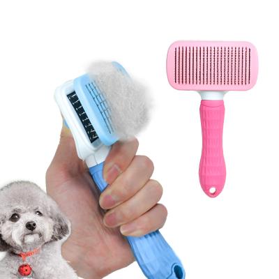 China Pet Viable Best-Selling Amazon Supplies Automatic Hair Removal Brush Cat and Dog Grooming Hair Comb Cleaning Tool for sale