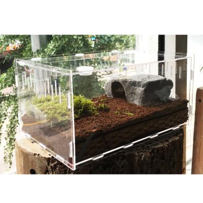 China REPTILES Reptile Mini Greenhouse Carrier Pet Fence Hamster House Animal Rat Cages Ant Formicarium for sale