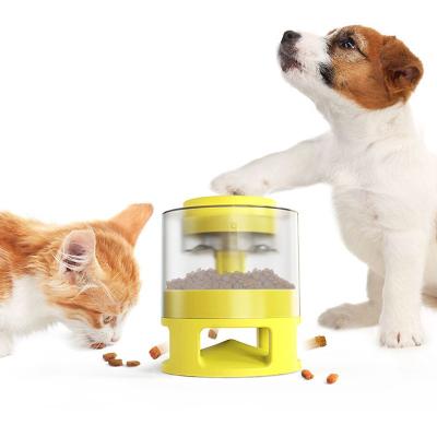 China Sustainable Pet Feeder Toy 140*140*176 Mm Round Fun Feeder Slow Dog Cat Smart Feeder Toy for sale