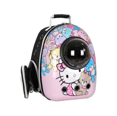 China Viable Side Opening Transparent Pet Backpack Capsule Carrier Pet Bag For Cats And Dogs Expandable Pet Carrier for sale