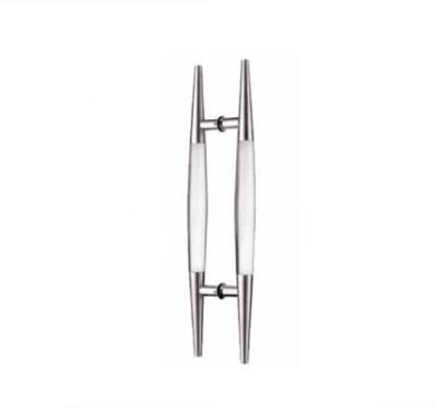 China Modern hot sale bathroom door handle tempered glass door and window handles stainless steel, LS-04-2532 satin /mirror 304/316 NC; GUA for sale