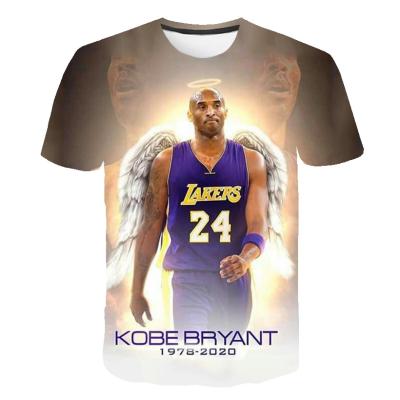 China Anti-Wrinkle Our Best Kobe Heroes 8 and 24 Black Mamba Men's T-Shirt Black Commemorate for sale