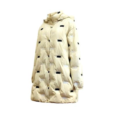 China Waterproof 2023 Autumn Winter very popular  Embroidery Puffer Down outdoor Women Water repellent  OEM coats GRS optional hood detachable for sale