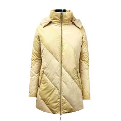 China Waterproof 2023 new  women  Autumn and winter polyester padded casual foil print heavy jacket Outdoor GRS optional water repellent for sale