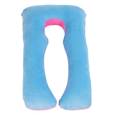 China Anti-Static Breathable Soft Pure Cotton U Shaped Support Memory Foam Full Body Pregnancy Pillow With Tank Top Cover for sale