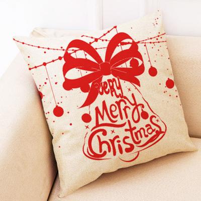 China Anti-pilling Christmas Custom Soft Printed Cotton Travel Cushion Fashionable Linen Throw Pillow Covers For Home Decor for sale