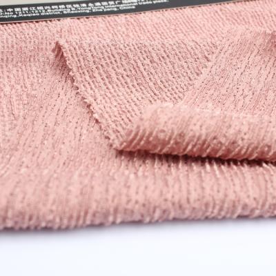 China New Memory Fashion Polyester Stretch Crepe Knit Fabric For Women Dress for sale