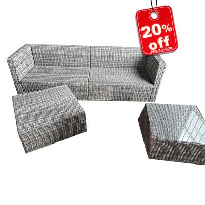 China Store Patio Rattan Eco-freindly Hot Selling 3 Pieces Set Outdoor Furniture Garden Sofa Set Furniture for sale