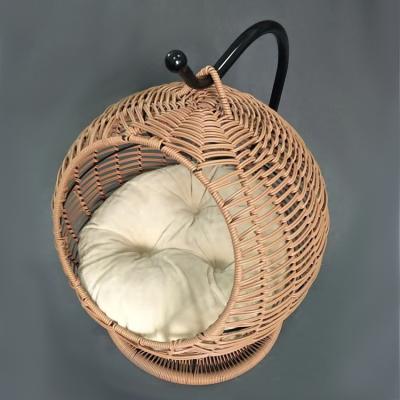 China Modern Luxury Washable Rattan Soft Pet Beds Cat Hammock Portable Detachable Breathable for sale