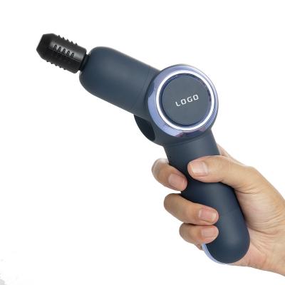 China 2020 Cordless Handheld Odm Mini Massager Muscle Rotatable Powerful Mini Deep Vibration Massage Gun PM21 Touch Screen A-Face Cordless Massage Gun New for sale