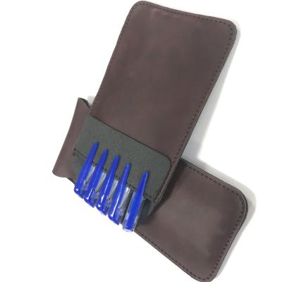 China Waterproof Universal Pen Pocket Holds With Lid Leather Pocket Protector For Pens for sale