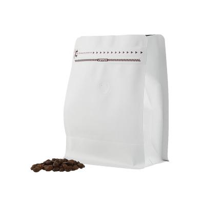 China Easy Tear / With Valve / Aluminize / Good Lifts Beautifully Packaged Sealed Zipper Food Storage Coffee Beans 0.5 lb Flat Bottom Bag for sale