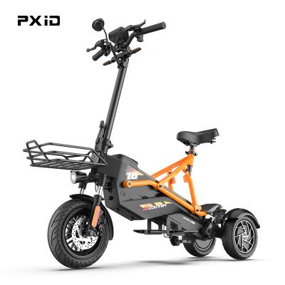 China Off Road PXID F2 Three Wheel Unisex Electric Scooter Fast Electric Three Wheel Scooter Adult for sale